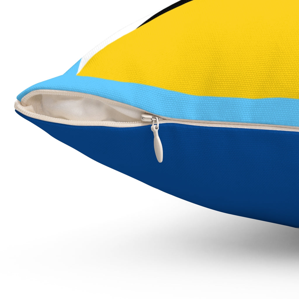 Saint Lucia flag Spun Polyester Square Pillow