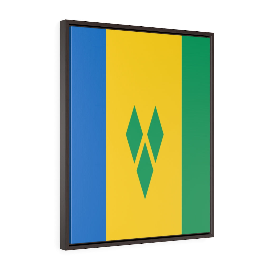 SAINT VINCENT AND THE GRENADINES Vertical Framed Premium Gallery Wrap Canvas