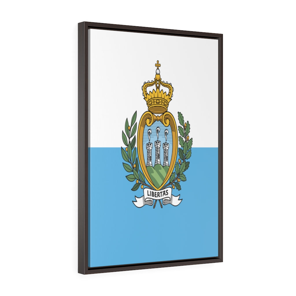 SAN MARINO Vertical Framed Premium Gallery Wrap Canvas