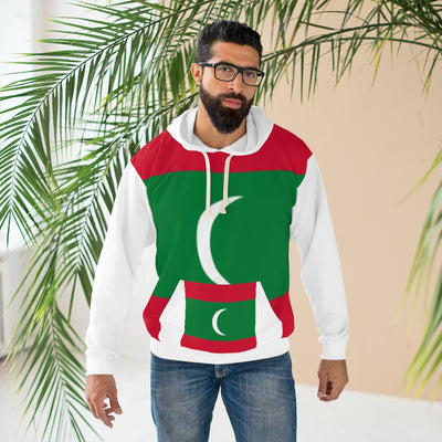 Maldives AOP Unisex Pullover Hoodie