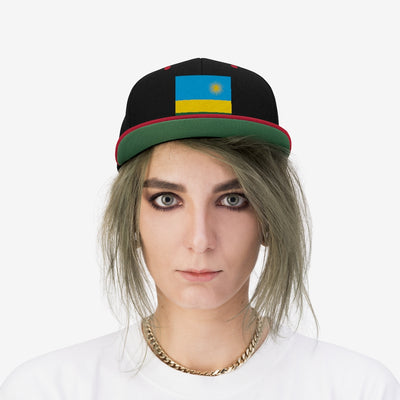 RWANDA Unisex Flat Bill Hat