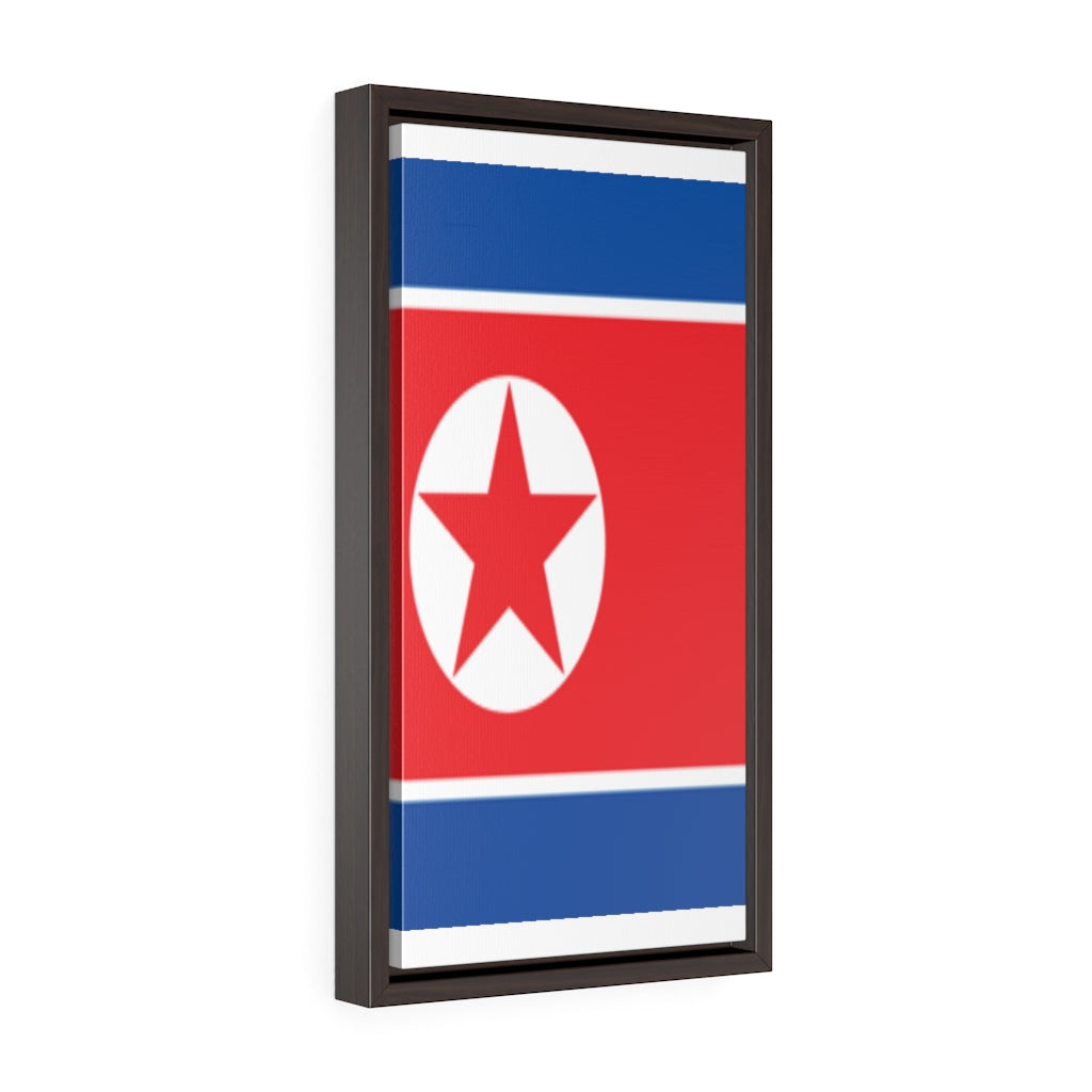 NORTH KOREA Vertical Framed Premium Gallery Wrap Canvas