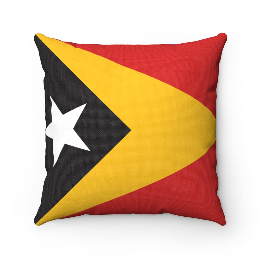 East Timor flag Spun Polyester Square Pillow