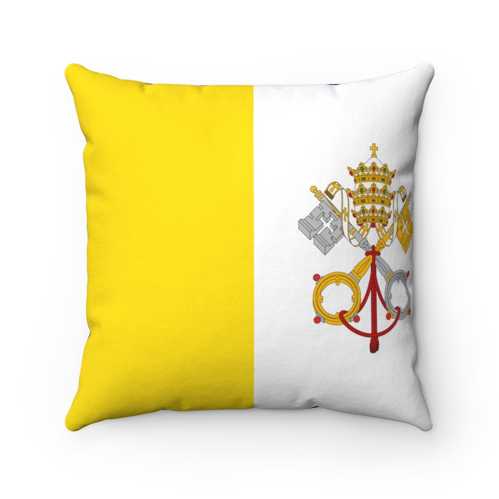 Vatican City flag Spun Polyester Square Pillow