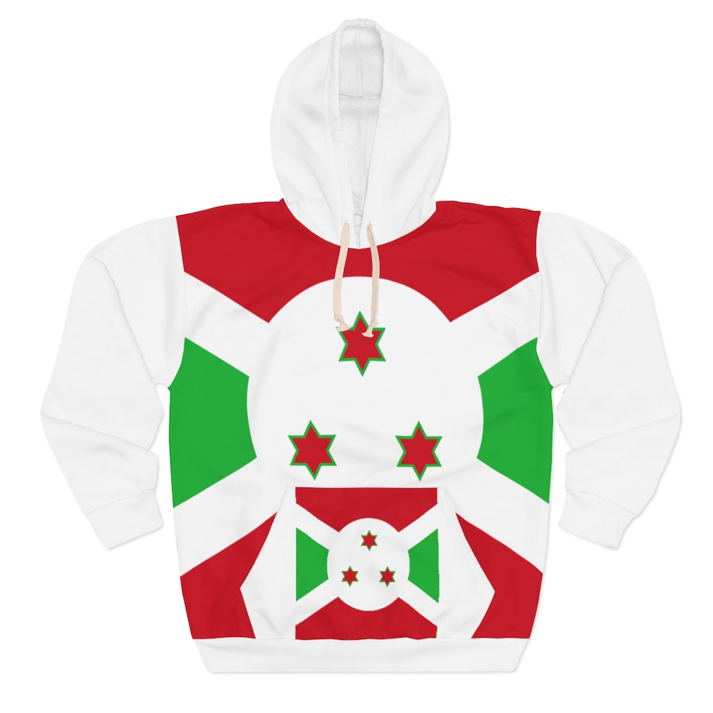 Burundi AOP Unisex Pullover Hoodie