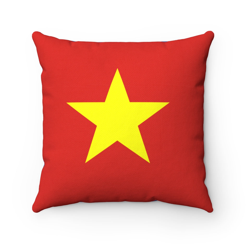 Vietname flag Spun Polyester Square Pillow