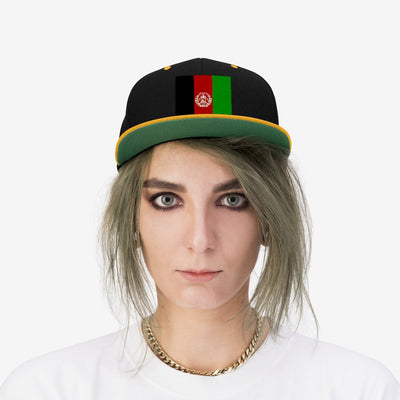 Afghanistan Unisex Flat Bill Hat