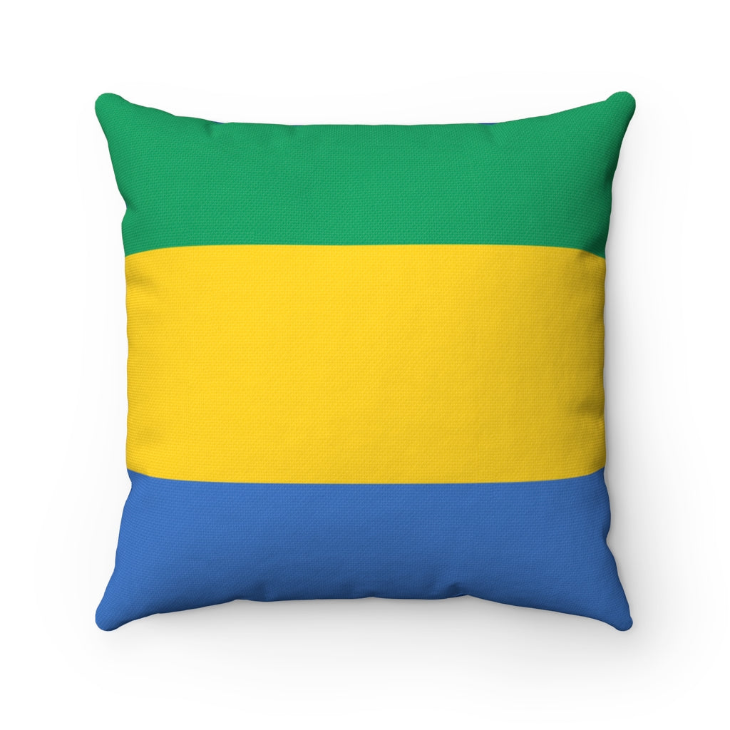 Gabon flag Spun Polyester Square Pillow