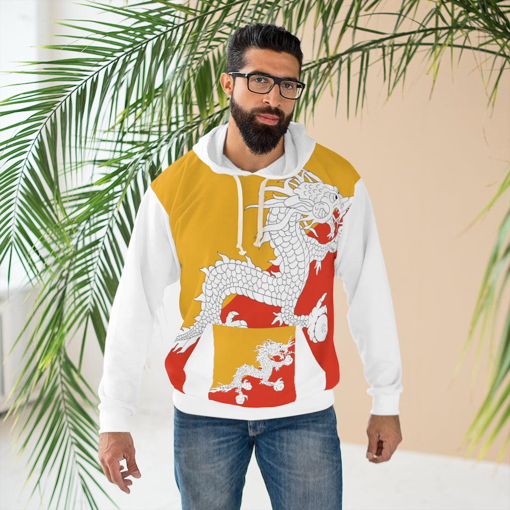 Bhutan AOP Unisex Pullover Hoodie