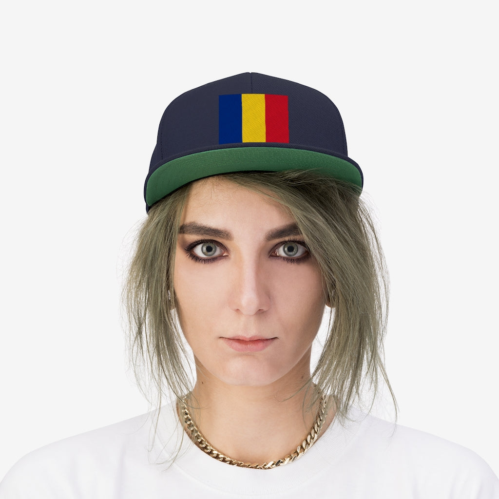 ROMANIA Unisex Flat Bill Hat