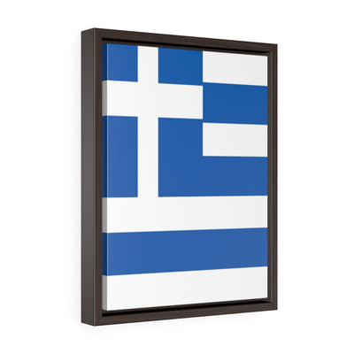 GREECE Vertical Framed Premium Gallery Wrap Canvas