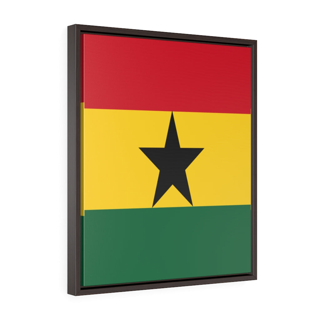 GHANA Vertical Framed Premium Gallery Wrap Canvas