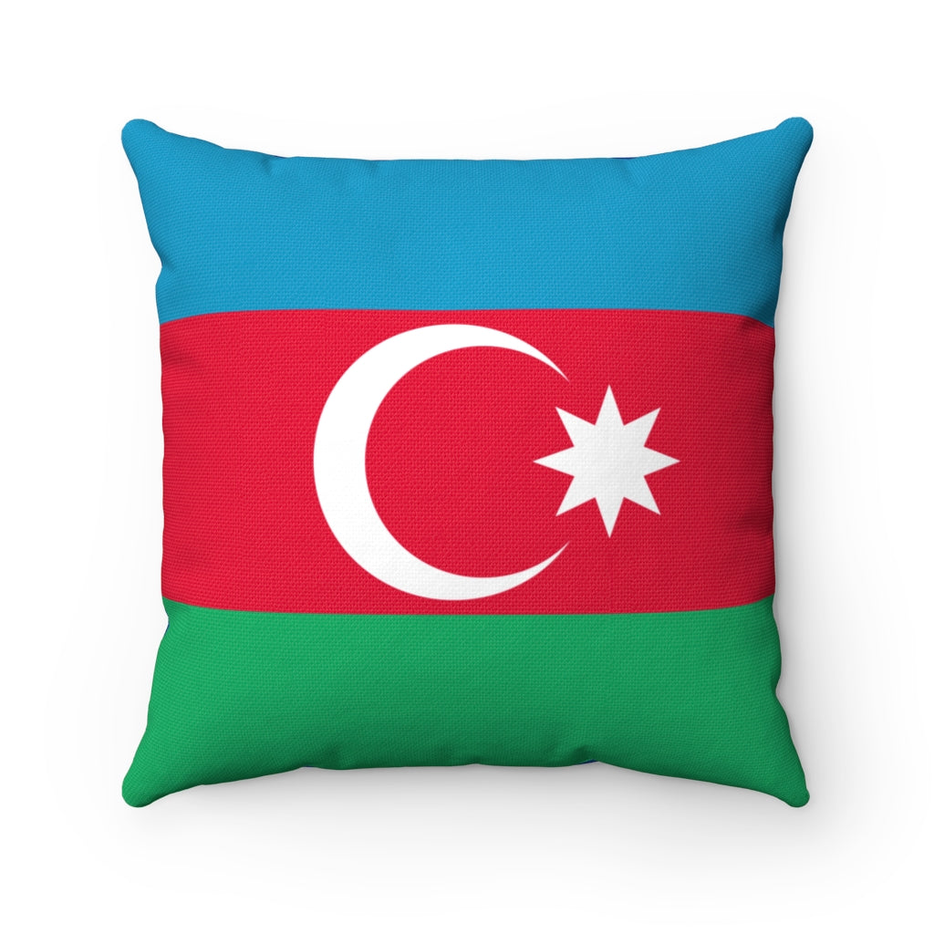 Azerbajan flag Spun Polyester Square Pillow