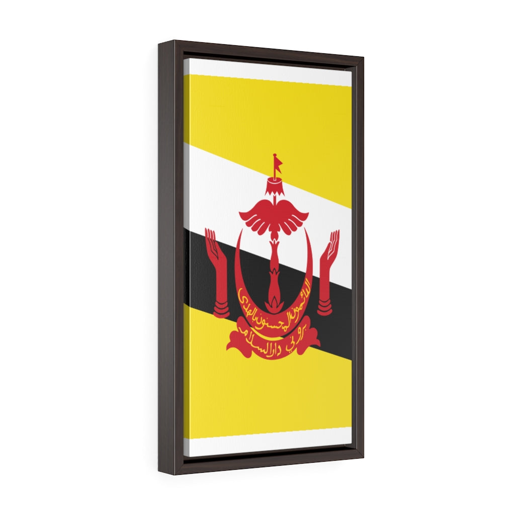 BRUNEI Vertical Framed Premium Gallery Wrap Canvas