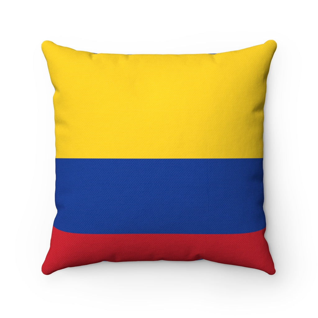 Colombia flag Spun Polyester Square Pillow