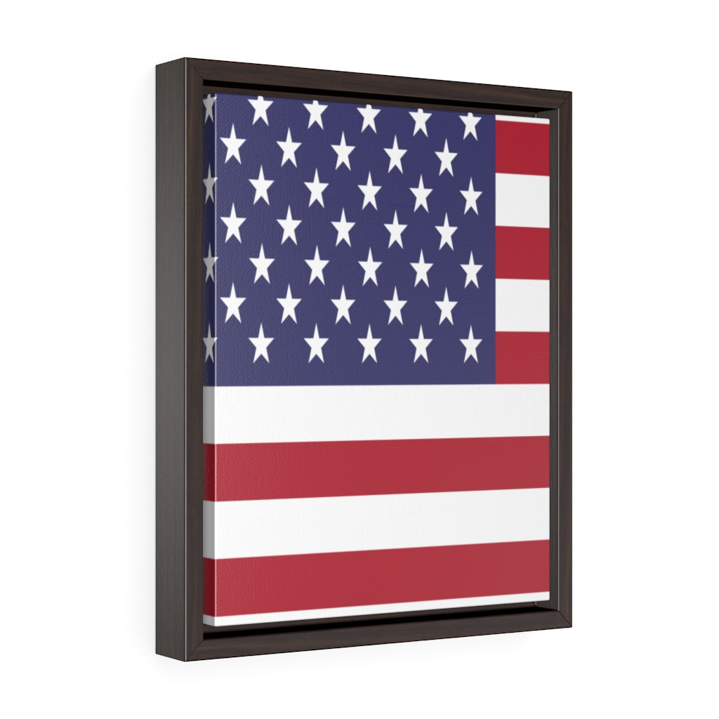 United states Vertical Framed Premium Gallery Wrap Canvas