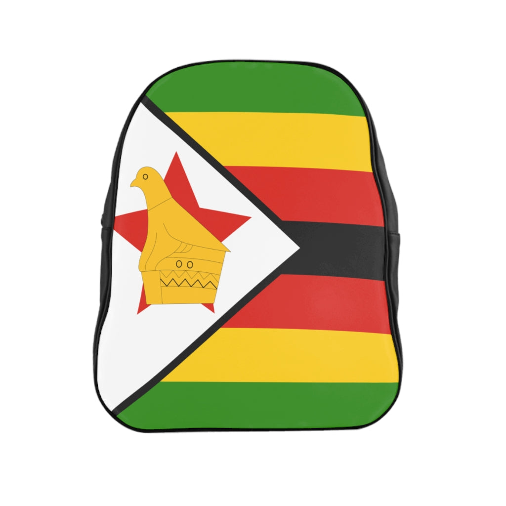 ZIMBABWE FLAG School Backpack