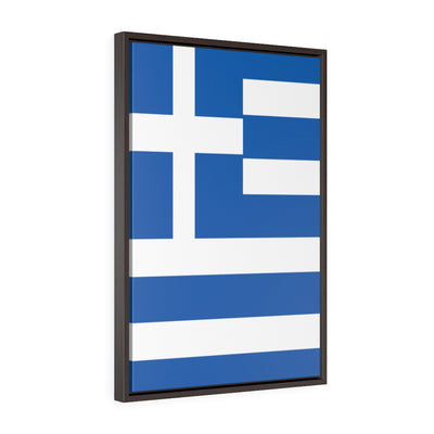 GREECE Vertical Framed Premium Gallery Wrap Canvas