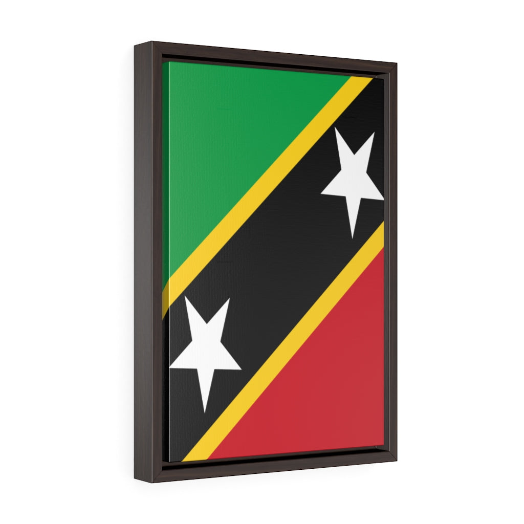 SAINT KITTS AND NEVIS Vertical Framed Premium Gallery Wrap Canvas