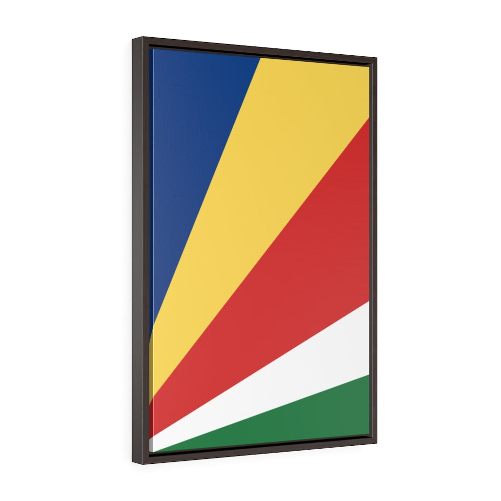 SEYCHELLES Vertical Framed Premium Gallery Wrap Canvas