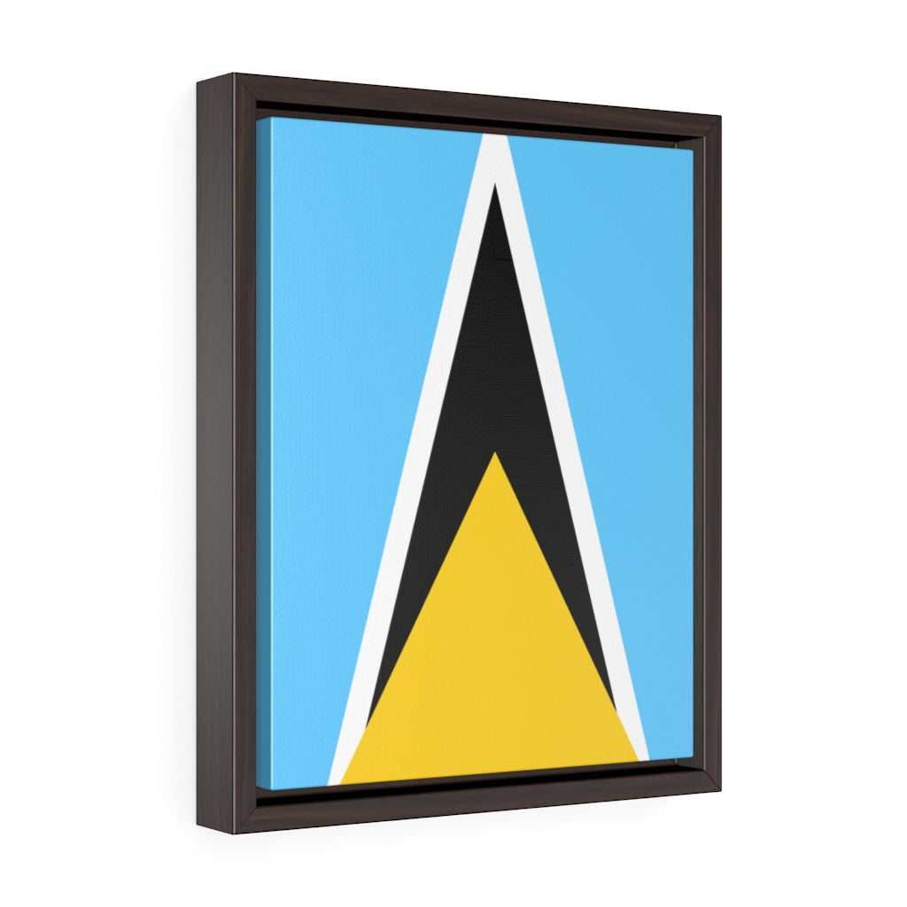 SAINT LUCIA Vertical Framed Premium Gallery Wrap Canvas