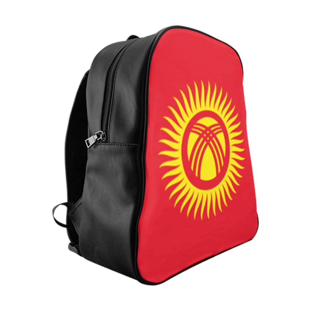 KYRGYZSTAN FLAG School Backpack