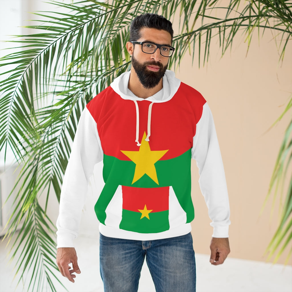 Burkina Faso AOP Unisex Pullover Hoodie