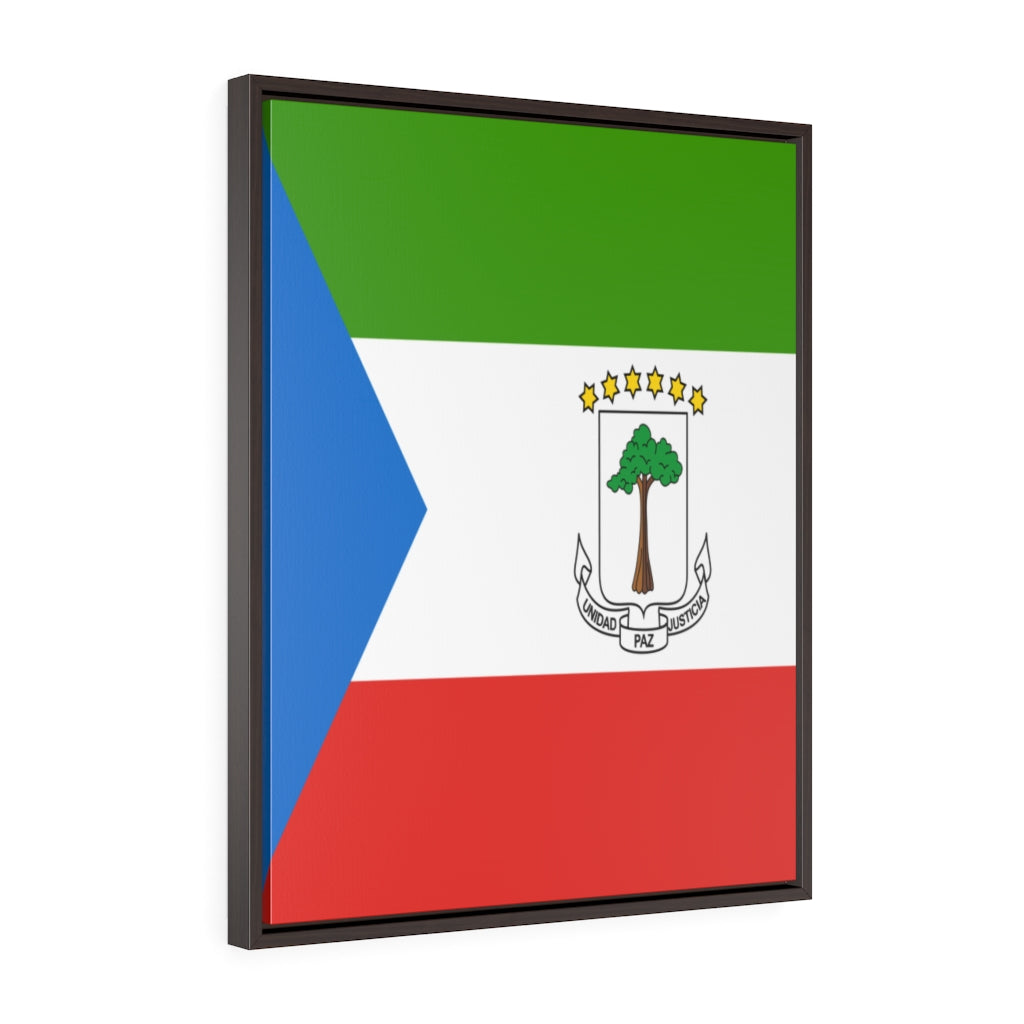 EQUATORIAL GUINEA Vertical Framed Premium Gallery Wrap Canvas