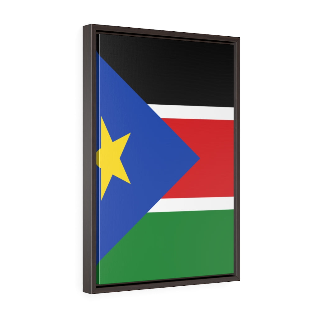 SOUTH SUDAN  Vertical Framed Premium Gallery Wrap Canvas