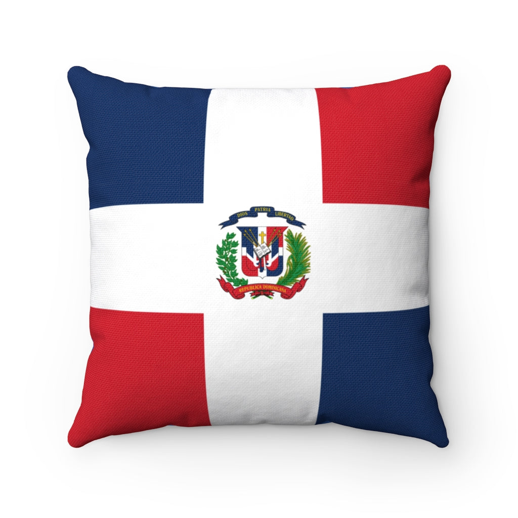 Dominican republic flag Spun Polyester Square Pillow