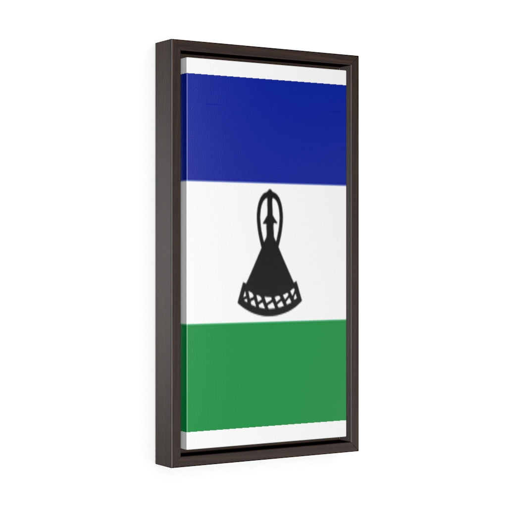 LESOTHO Vertical Framed Premium Gallery Wrap Canvas