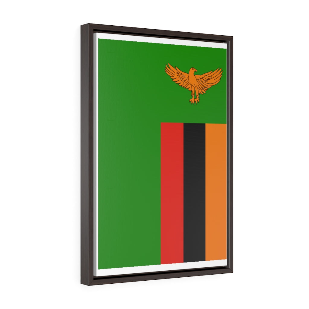 ZAMBIA Vertical Framed Premium Gallery Wrap Canvas