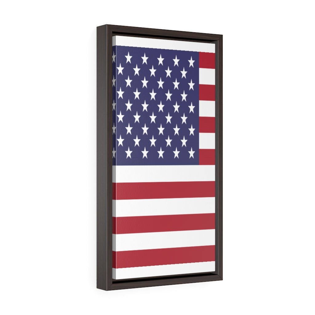 United states Vertical Framed Premium Gallery Wrap Canvas