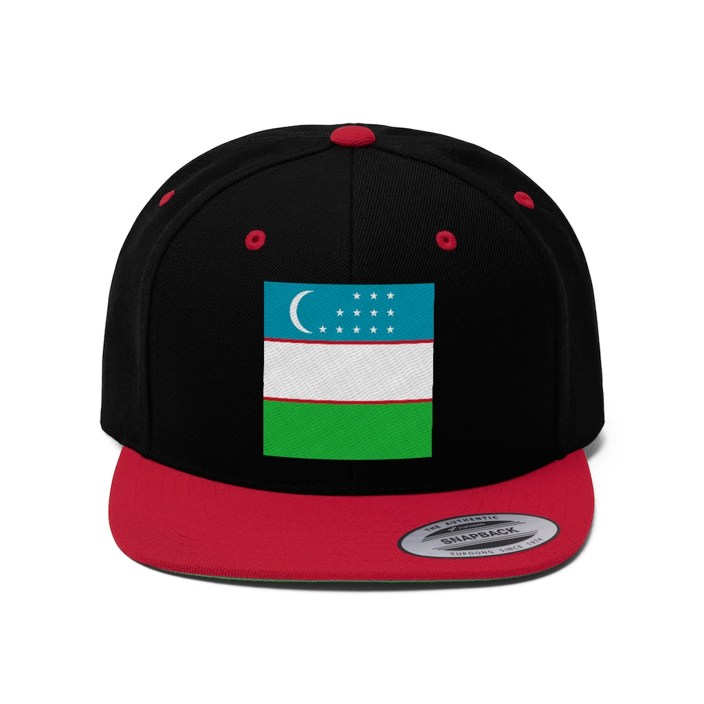 UZBEKISTAN Unisex Flat Bill Hat