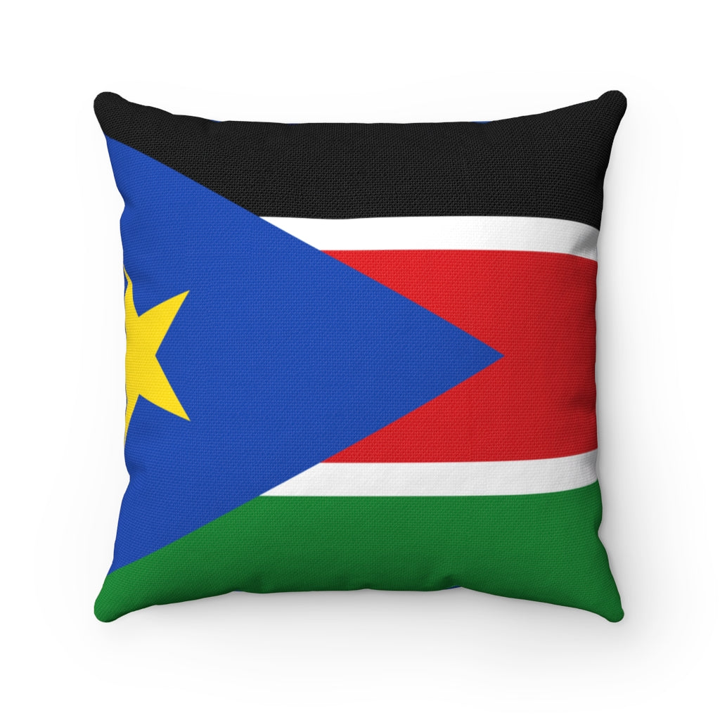 South Sudan flag Spun Polyester Square Pillow