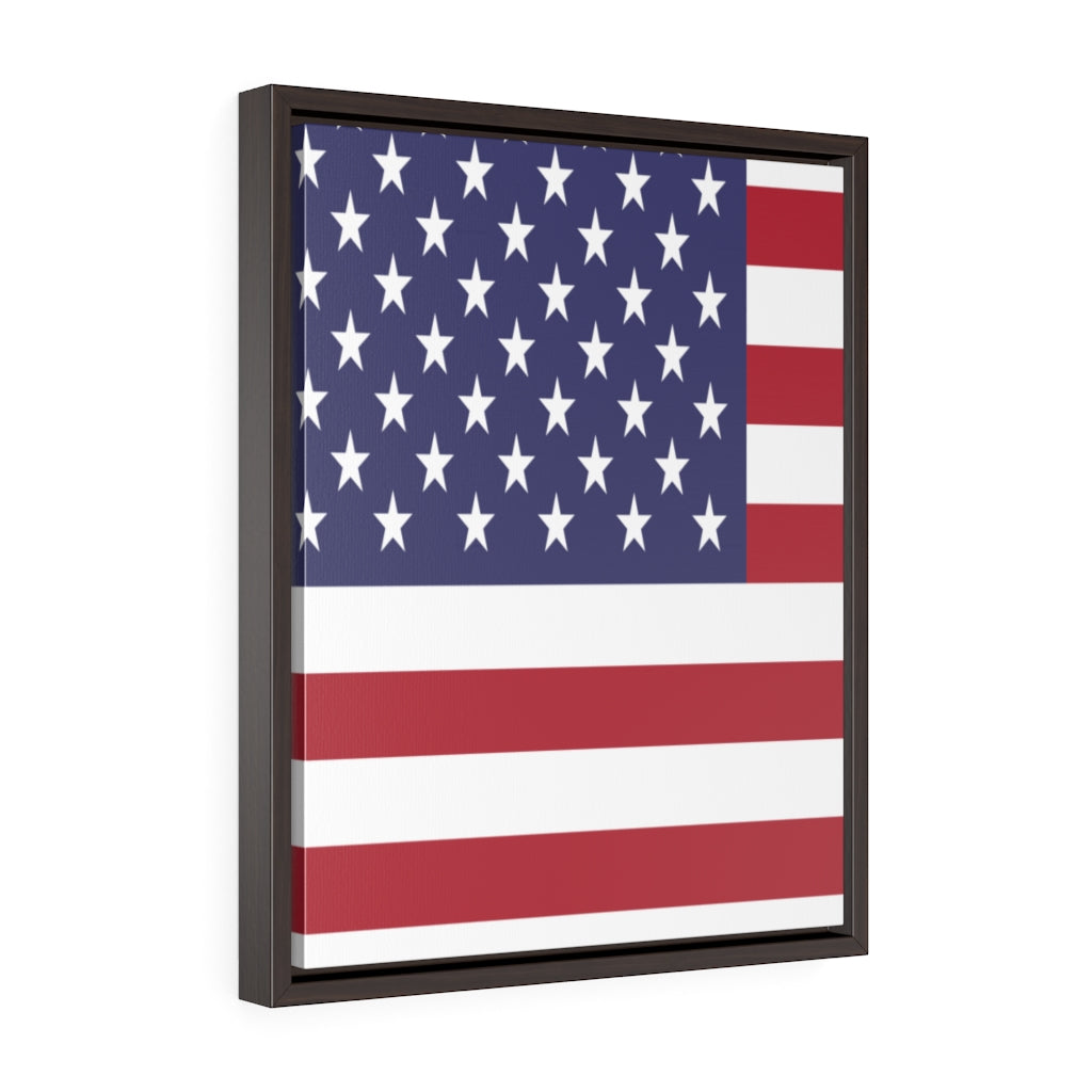 United states Vertical Framed Premium Gallery Wrap Canvas