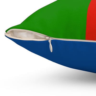 Zambia flag Spun Polyester Square Pillow