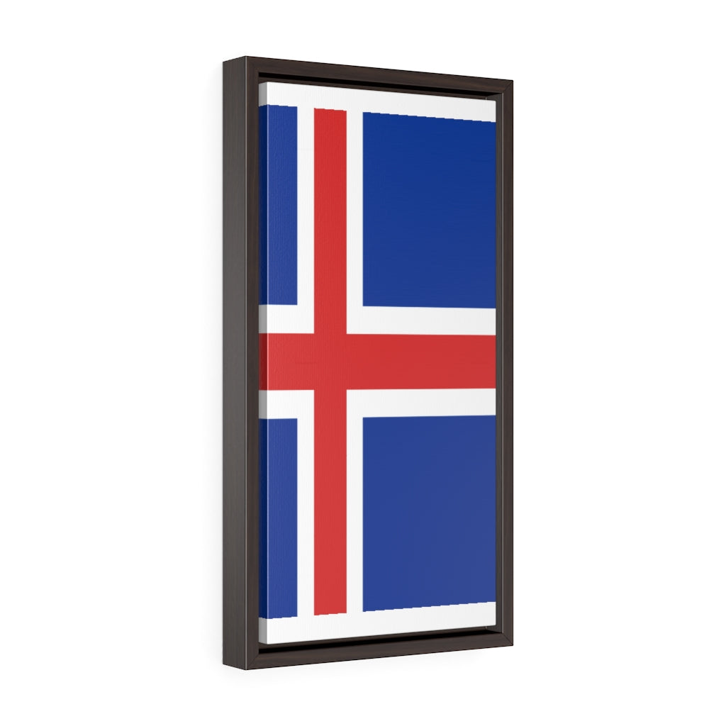 ICELAND Vertical Framed Premium Gallery Wrap Canvas