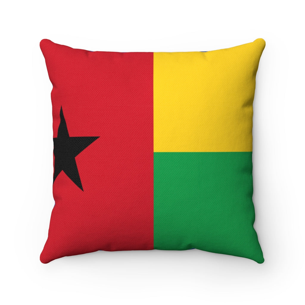 Guinea Bissau flag Spun Polyester Square Pillow