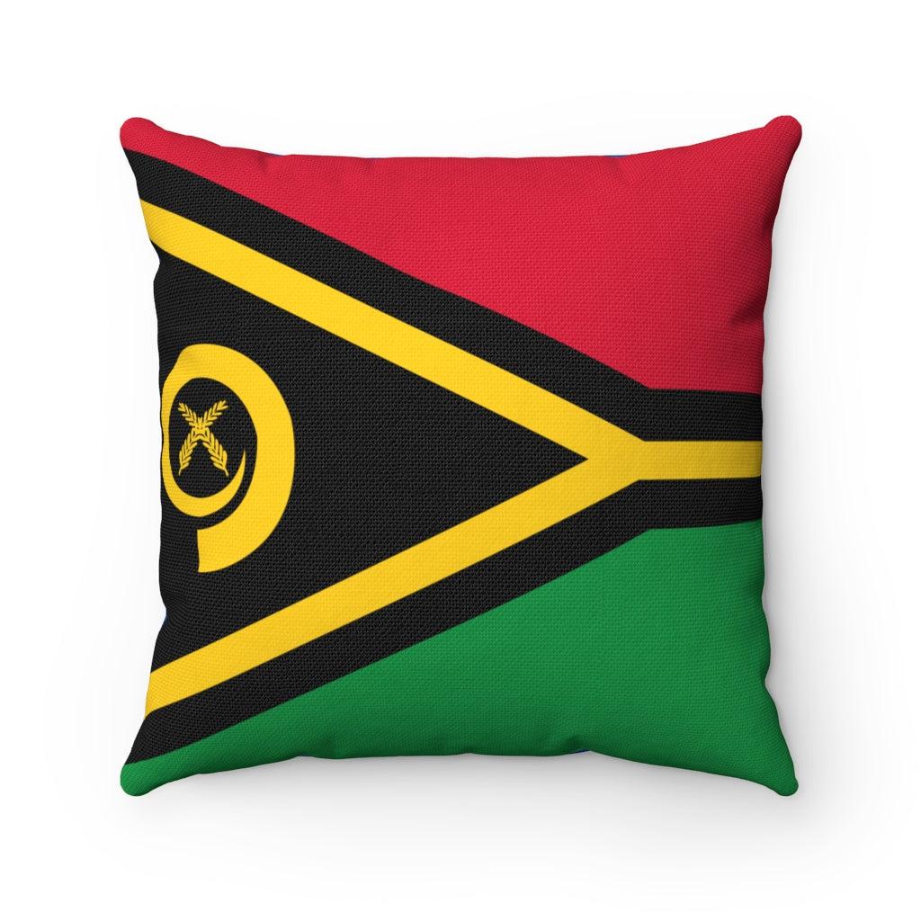 Vanuatu flag Spun Polyester Square Pillow