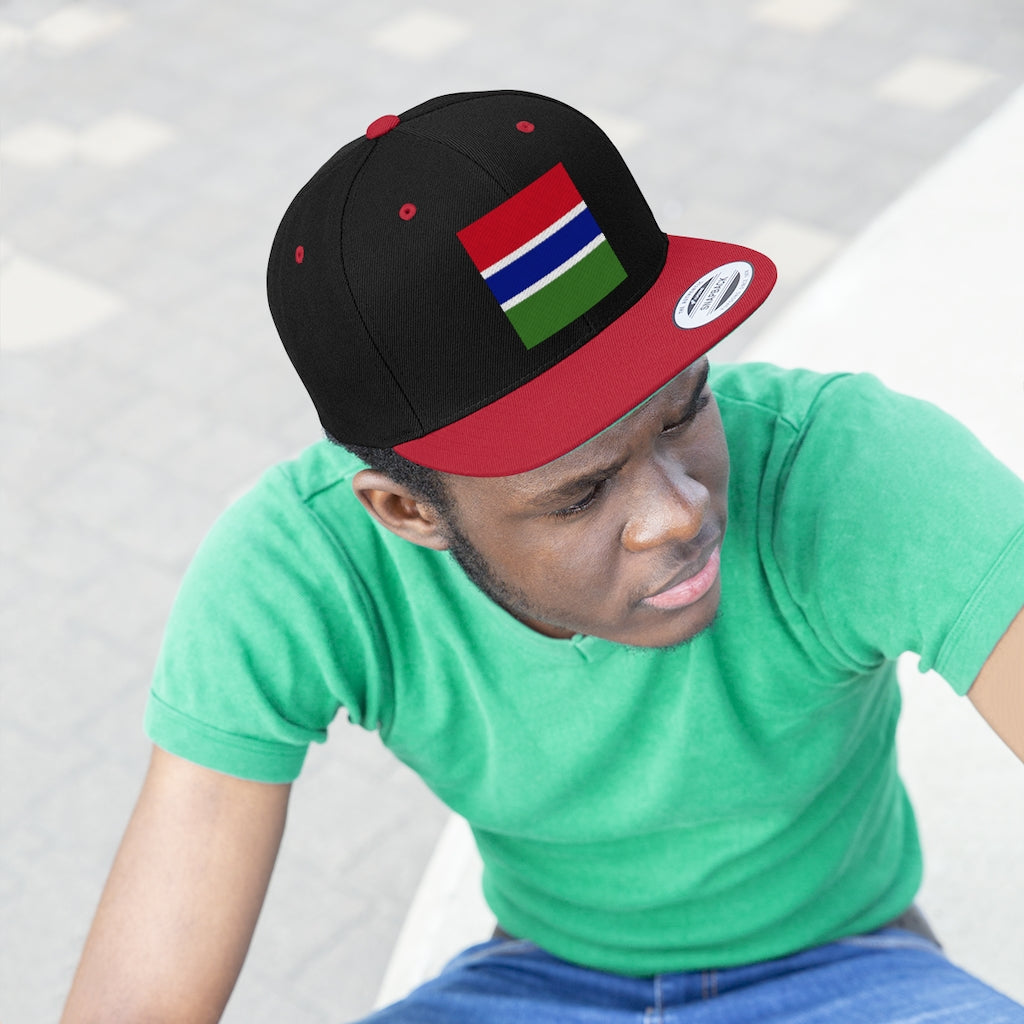 GAMBIA Unisex Flat Bill Hat