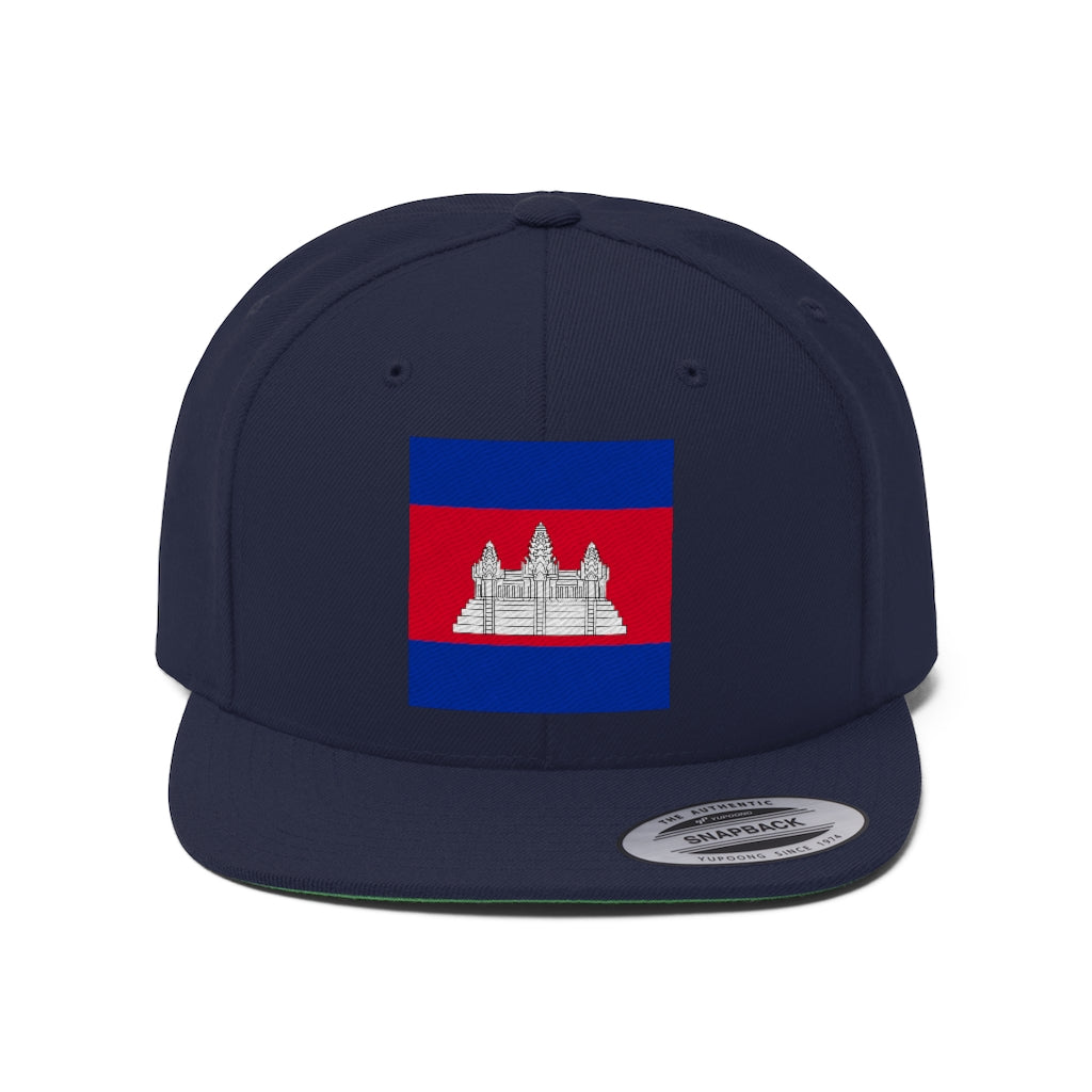 CAMBODIA Unisex Flat Bill Hat