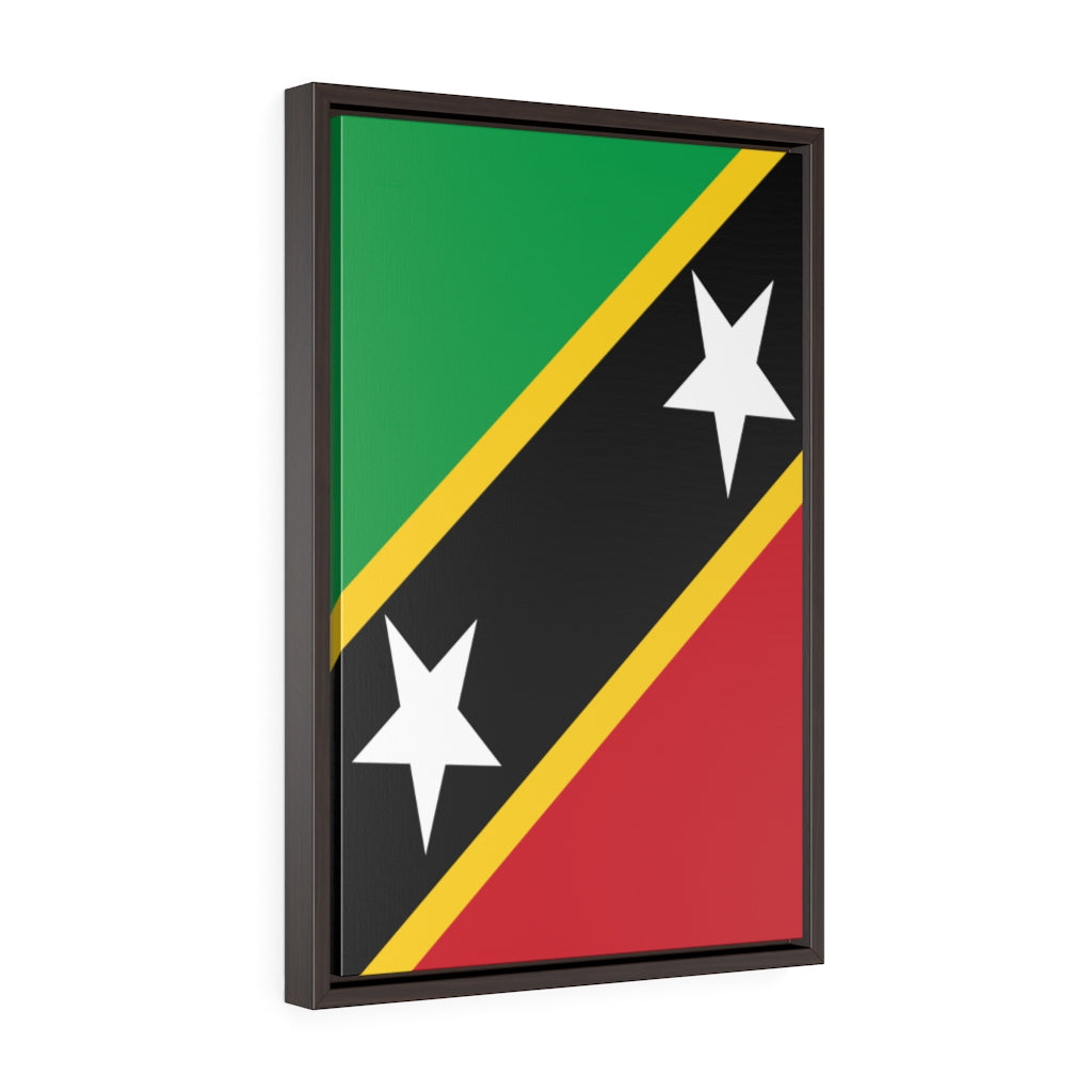 SAINT KITTS AND NEVIS Vertical Framed Premium Gallery Wrap Canvas