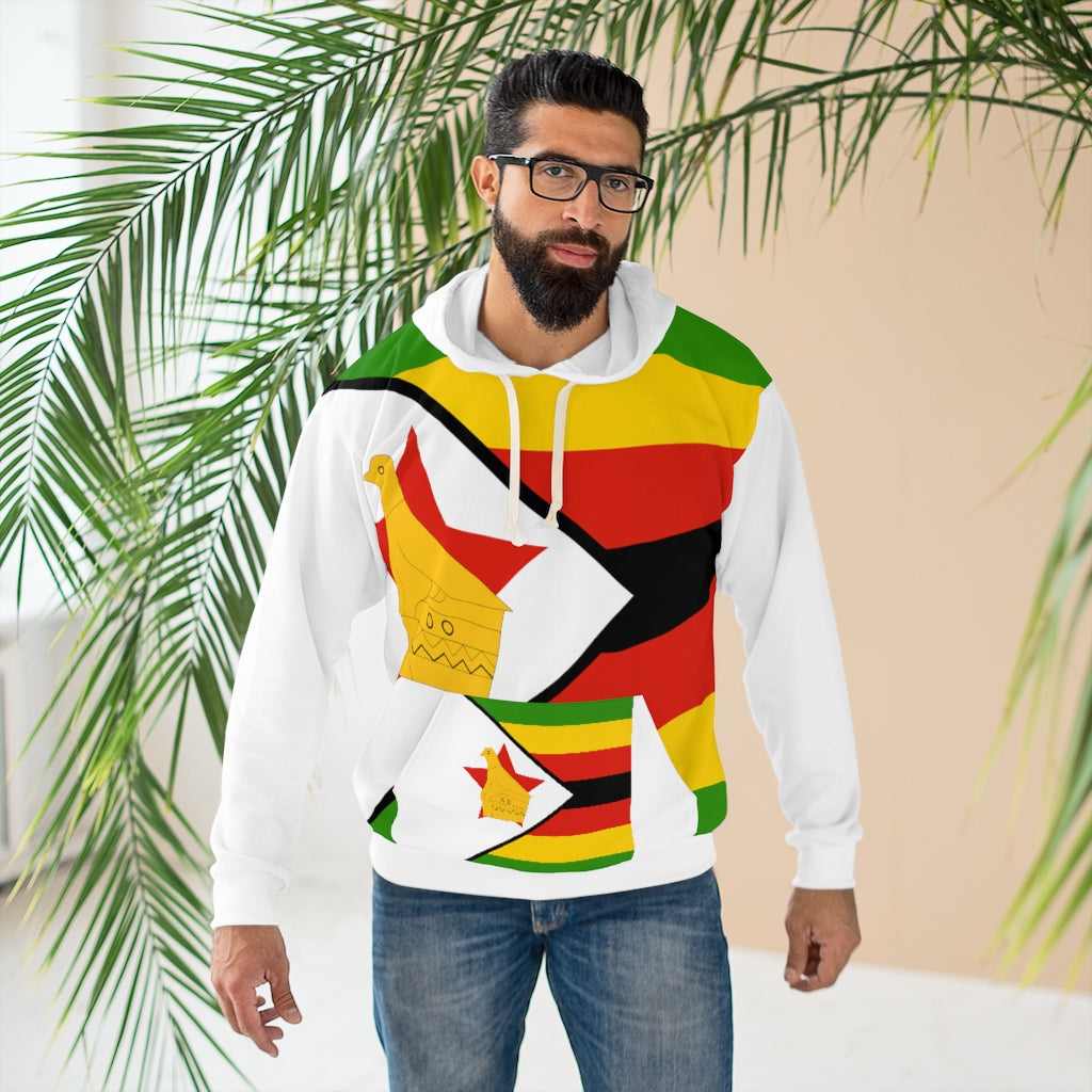 ZIMBABWE FLAG AOP Unisex Pullover Hoodie