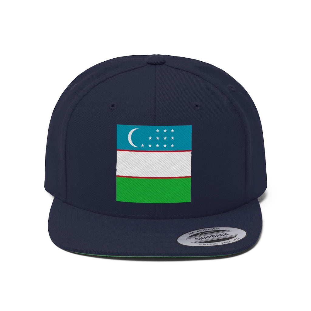 UZBEKISTAN Unisex Flat Bill Hat