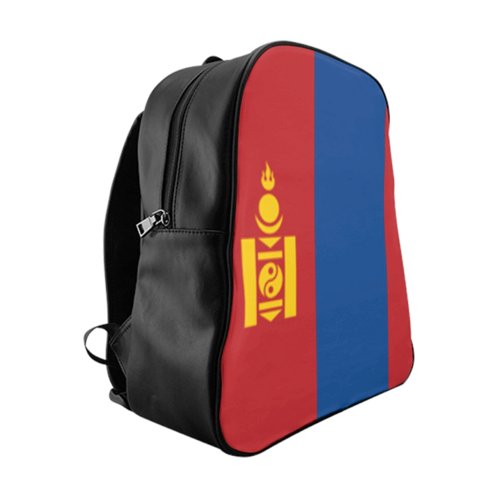 MONGOLIA FLAG School Backpack