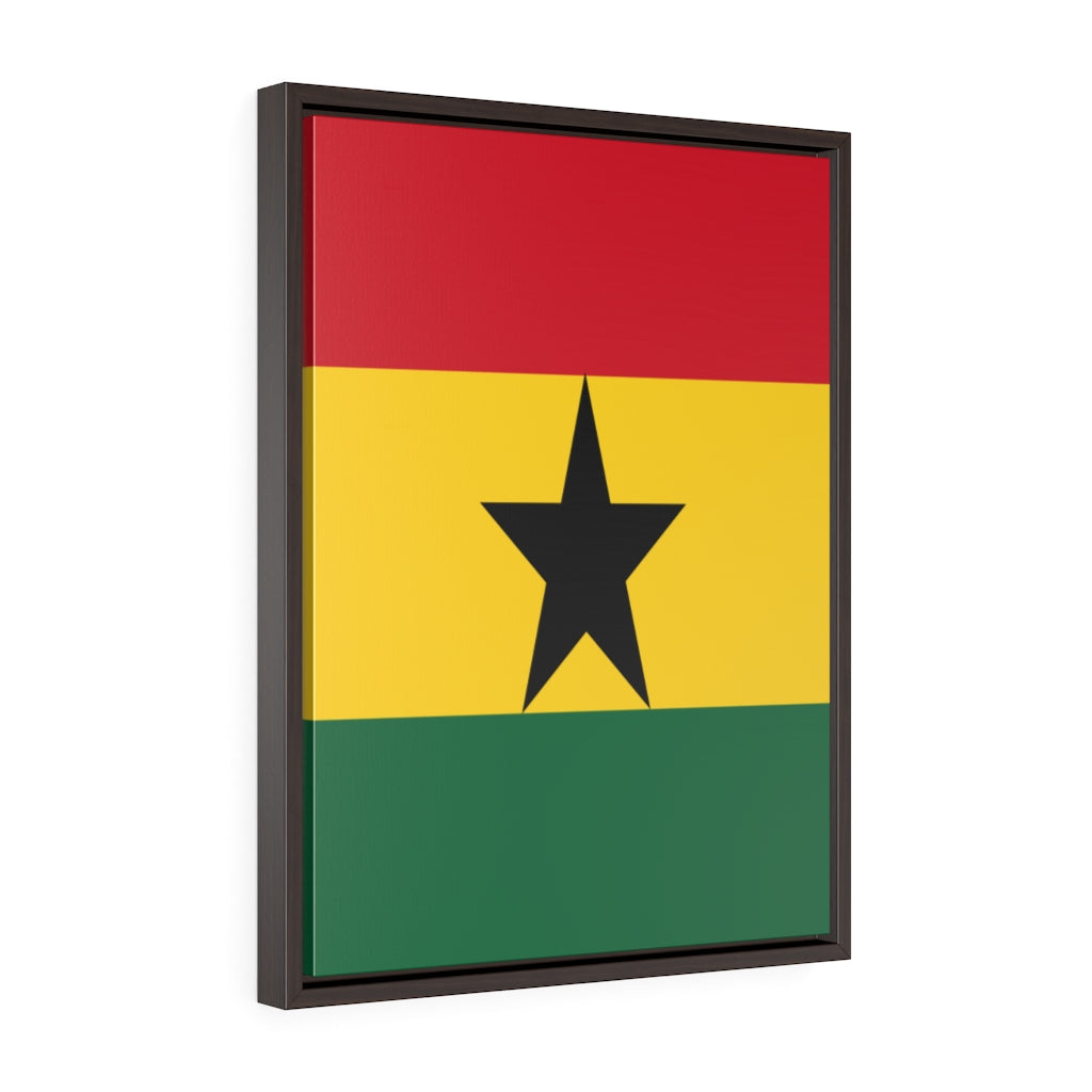 GHANA Vertical Framed Premium Gallery Wrap Canvas