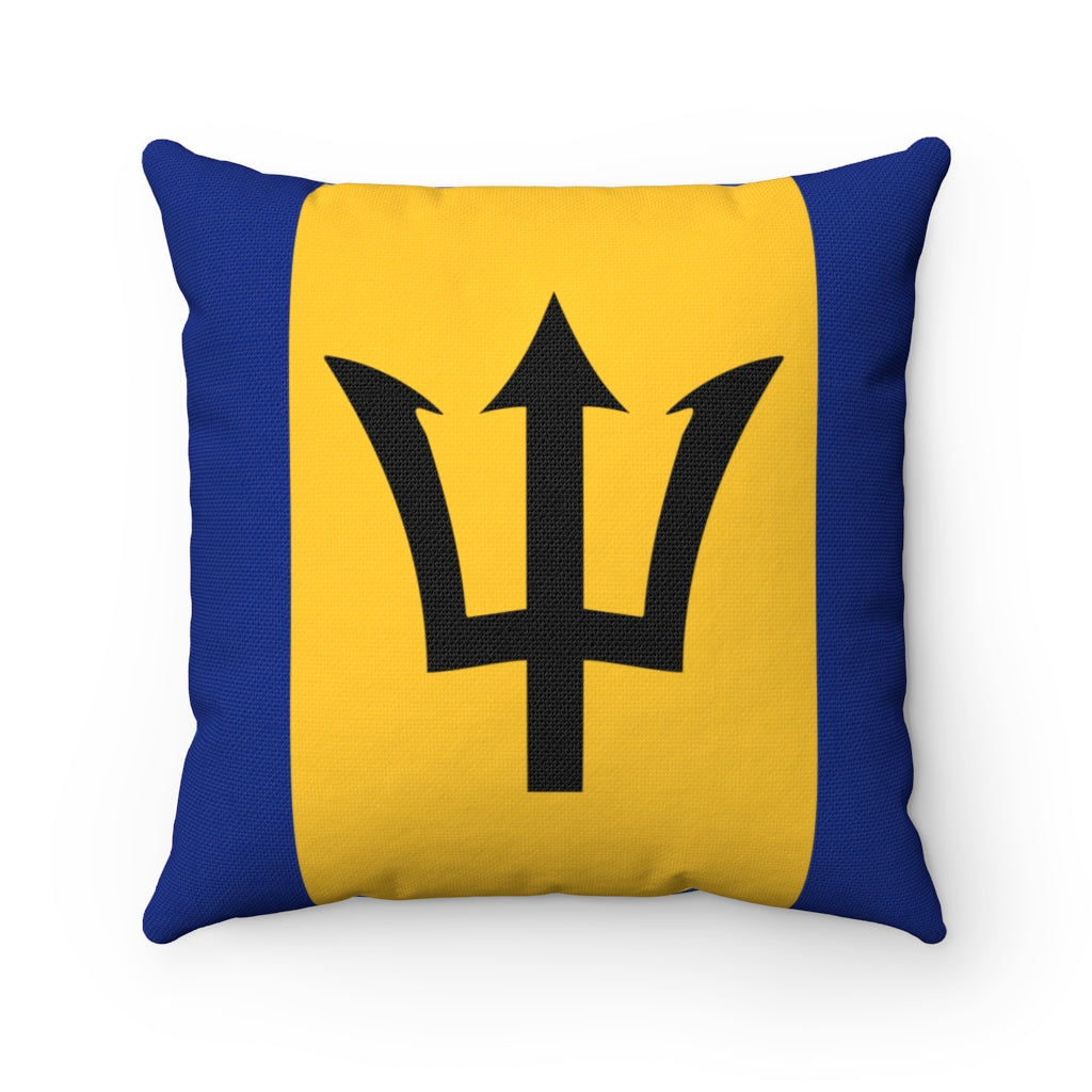 Barbados flag Spun Polyester Square Pillow