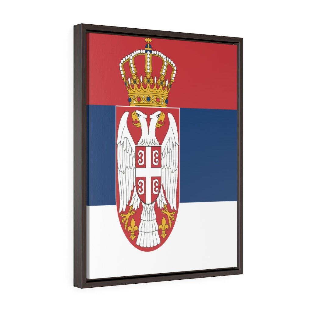 SERBIA Vertical Framed Premium Gallery Wrap Canvas