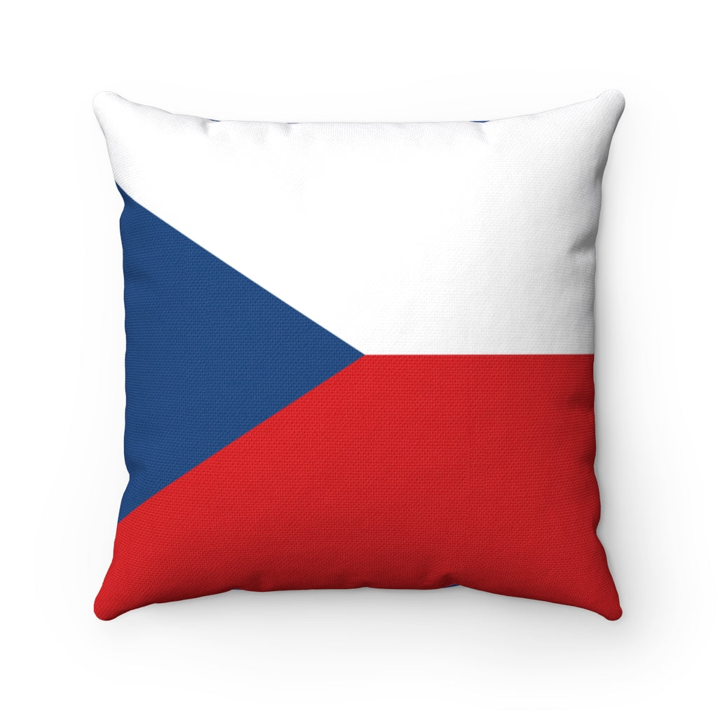 Czech republic flag Spun Polyester Square Pillow